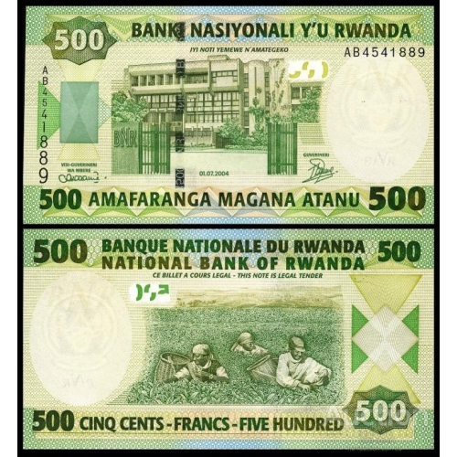 500 франков 2004 год Руанда 
