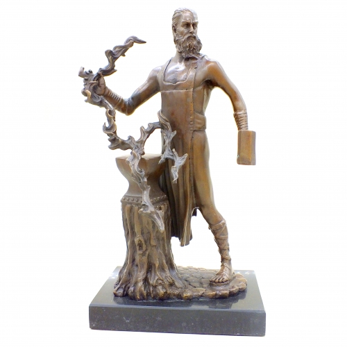 Бронзовая статуэтка Гефест - бог строительства и металлургии. Европа