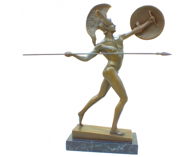 Бронзовая статуэтка "Марс - бог войны (с копьём)". Европа