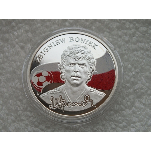 Армения 100 Драм Короли футбола - Збигнев Боник 2008 г 28,28 гр серебро 925 пр