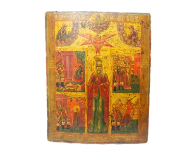 Икона пятичастная Святая Екатерина Великомученица 