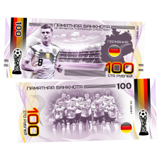 Пластиковая банкнота  100 рублей Футбол Чемпионат мира 2018 Германия Марко Ройс 