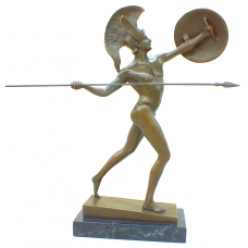 Бронзовая статуэтка "Марс - бог войны (с копьём)". Европа