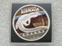 Австралия 1 Доллар Открой Австралию Варан 2012 г 31,1 г серебро 999 пр
